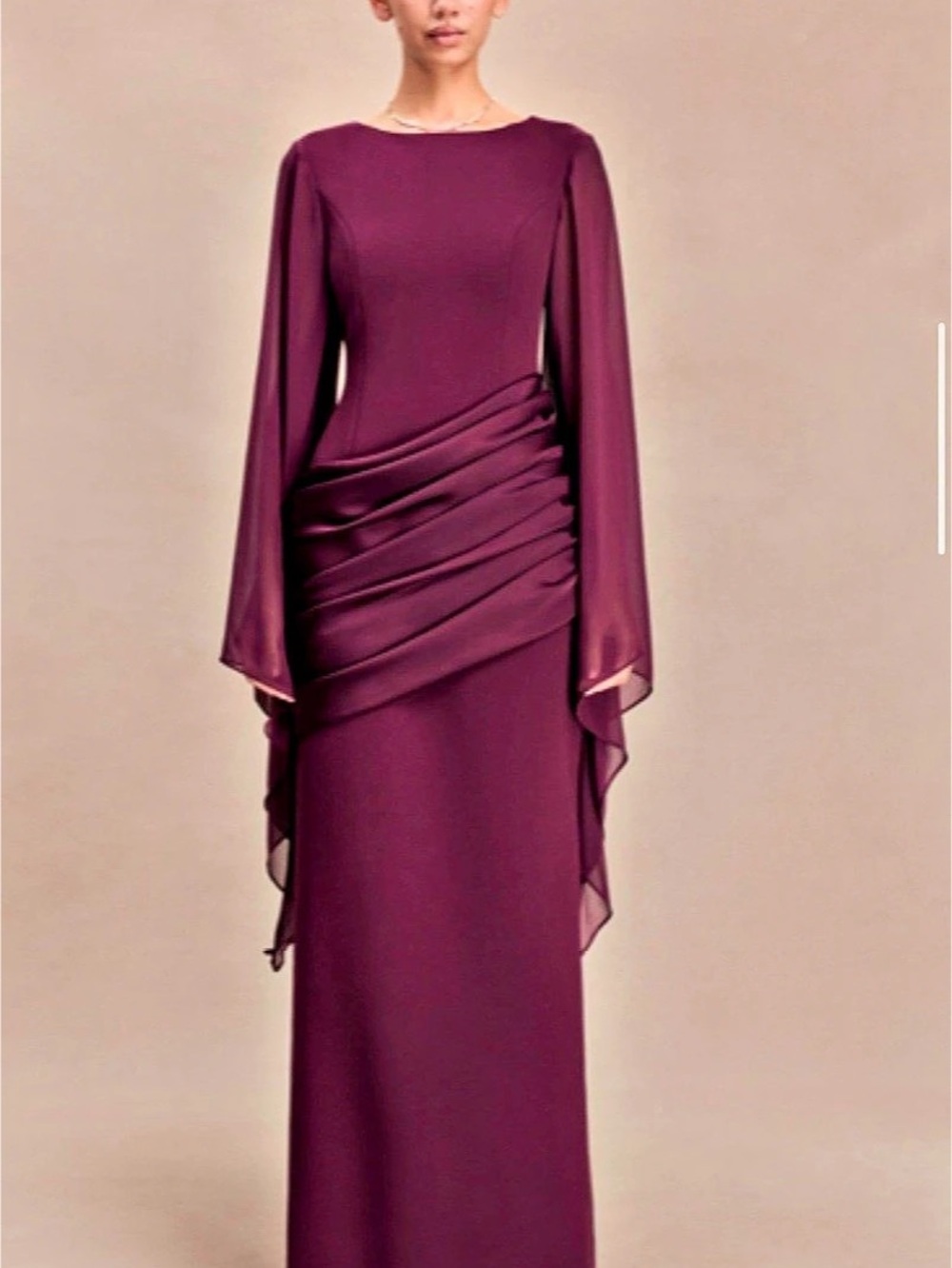Long Sleeve Maxi Dress in Purple New with tags